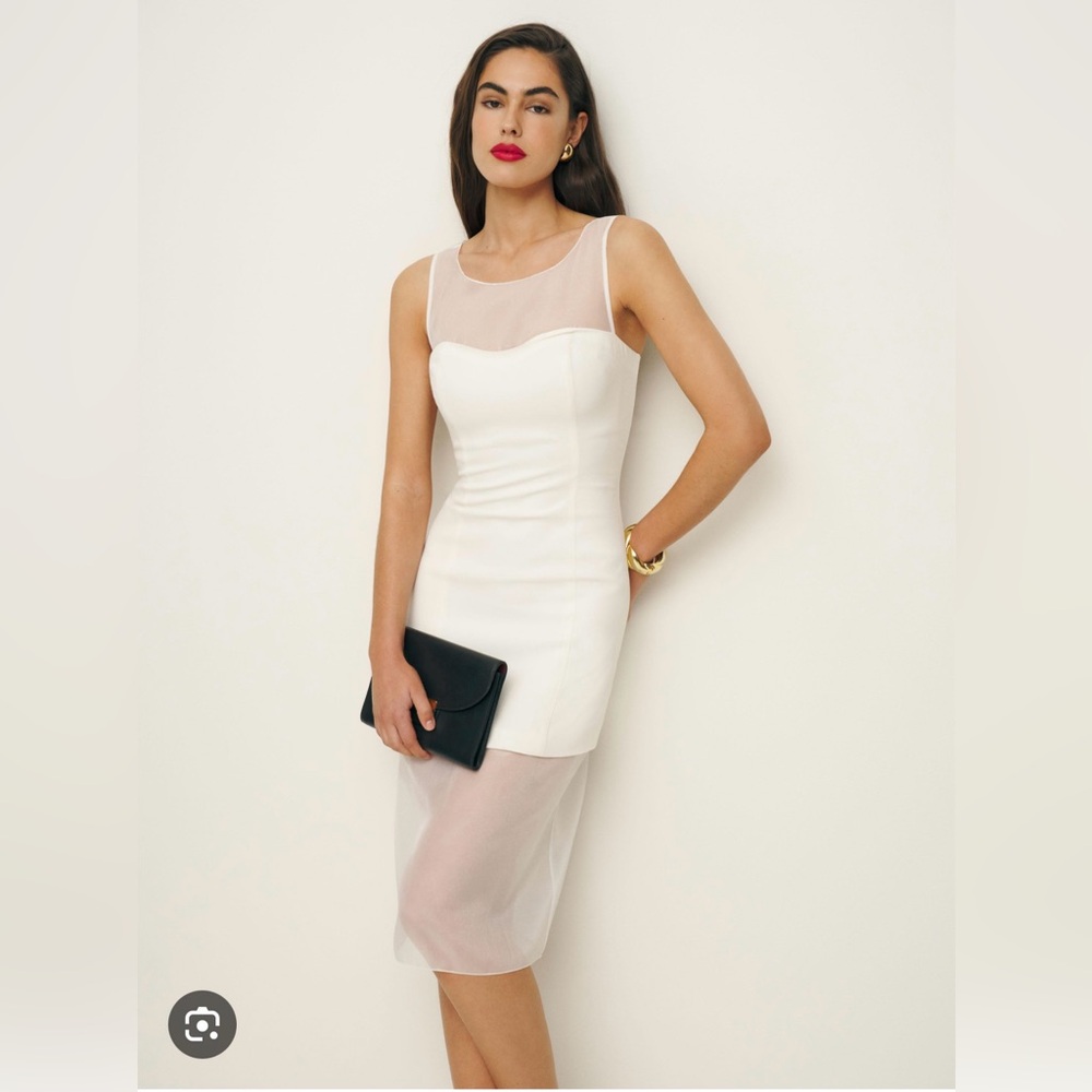 Reformation Eydie Dress NWT Elegant White Sheath Dress